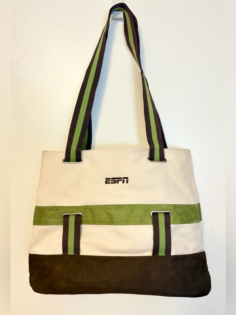 Vintage 90s ESPN / SOREN Boat and Tote Medium Navy Canvas Tote Bag Collectable !